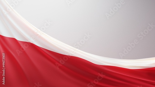 Abstract Poland Flag 3D Render (3D Artwork)