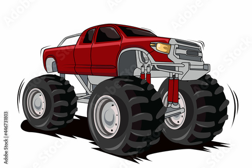 monster truck off road illustration vector