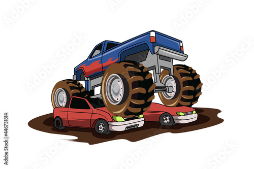 16. off road big truck vector