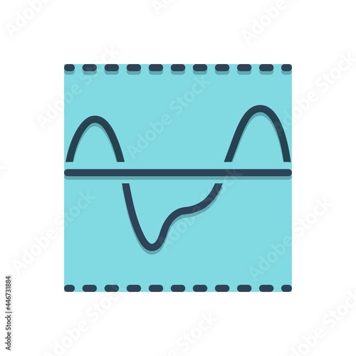 Color illustration icon for threshold