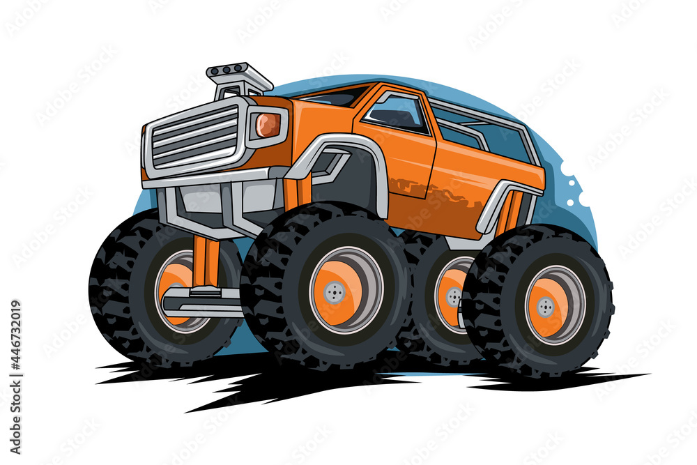 monster truck off road illustration vector monster truck off road illustration vector