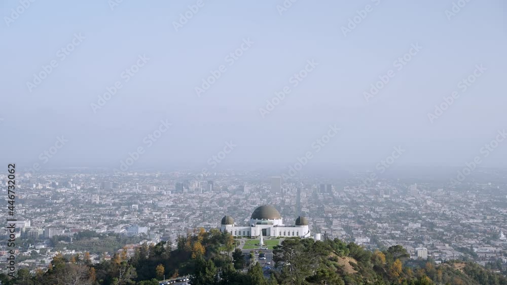 Griffith Observatory Park Landscape and Los Angeles downtown Griffith Observatory Park Landscape and Los Angeles downtown