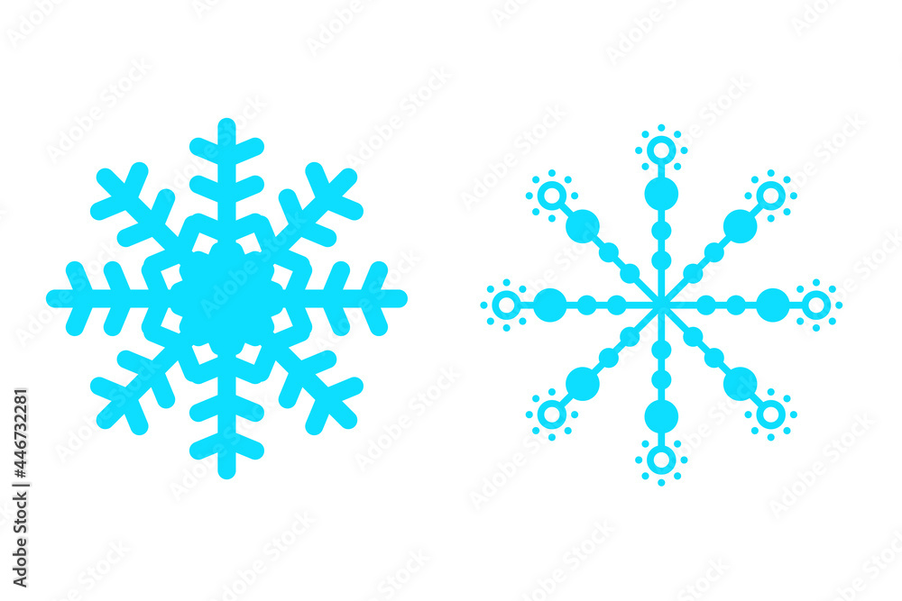 two sweet blue snowflake white. Vector illustration two sweet blue snowflake white. Vector illustration