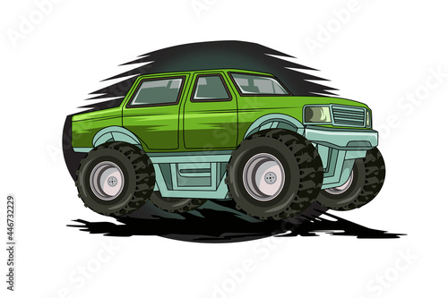 monster truck off road illustration vector
