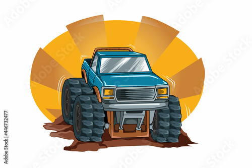 off road big truck vector