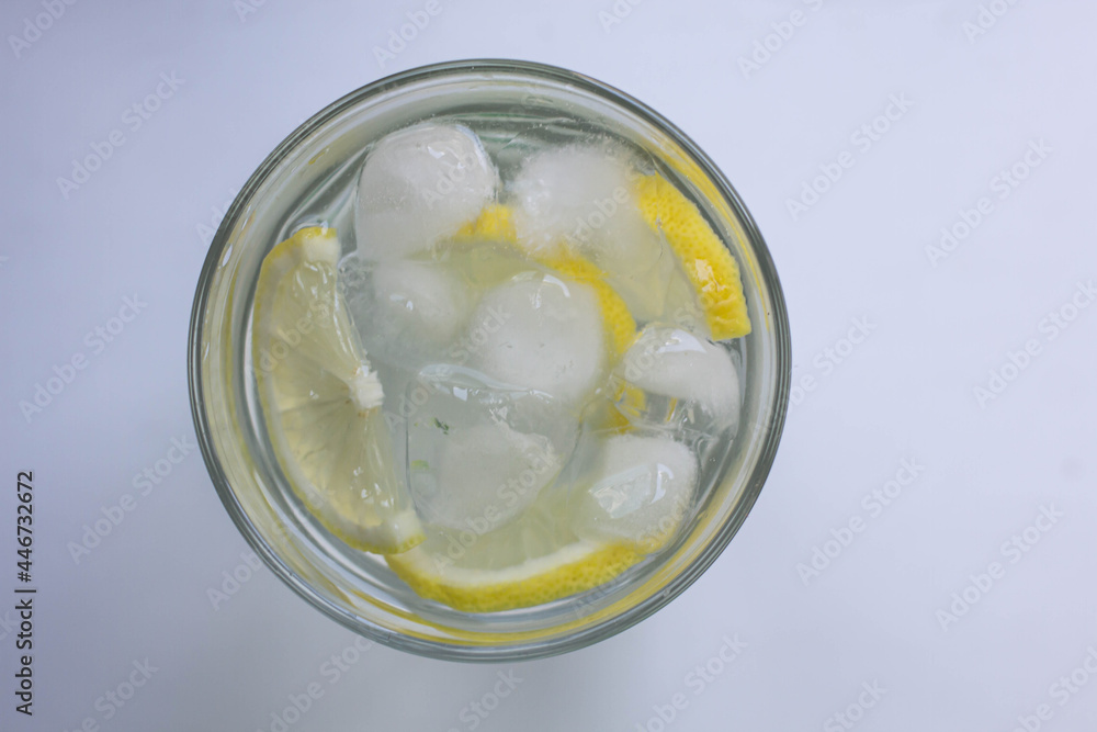 homemade lemonade with ice and flowers homemade lemonade with ice and flowers