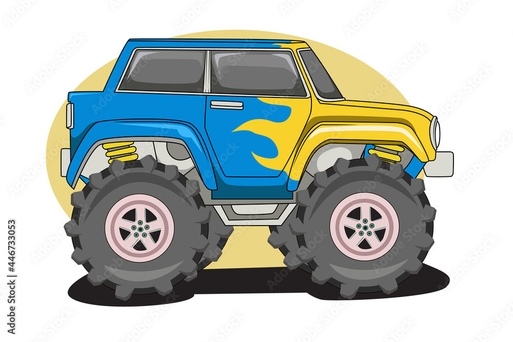 monster truck vector illustration monster truck vector illustration