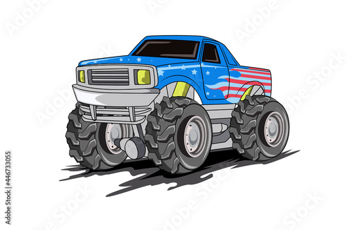 monster truck off road illustration vector