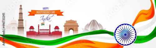 vector illustration for Indian independence day-15 august photo