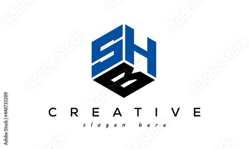 SHB letters creative logo with hexagon photo