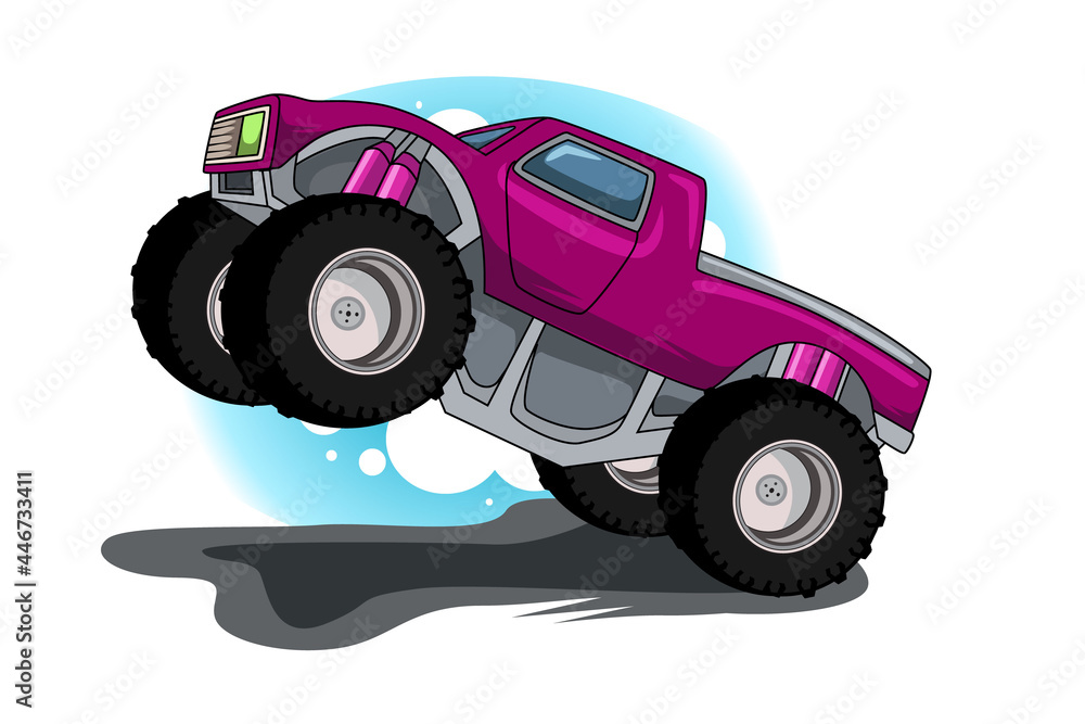 28. monster truck car illustration vector