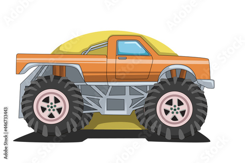 monster truck off road illustration vector
