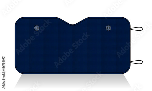 Car Window Sunshade Foldable Reflective Sun Visor Vector