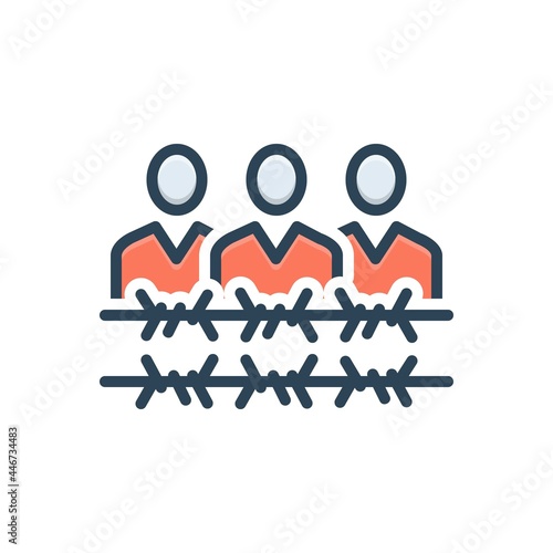 Color illustration icon for frontier