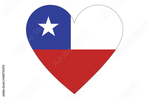 Chile flag of heart shape isolated on white background Free Download Chile flag of heart shape isolated on white background - GFXLoad
