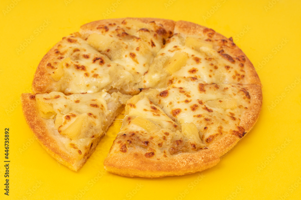 Delicious and inviting durian pizza Delicious and inviting durian pizza