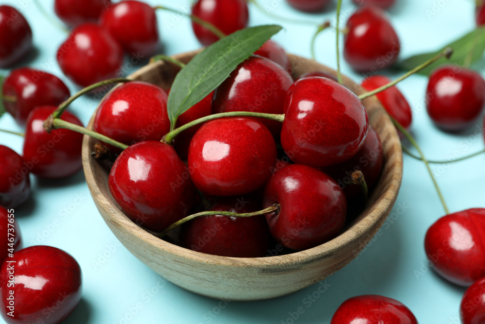 Concept of sweet berry with red cherry Concept of sweet berry with red cherry