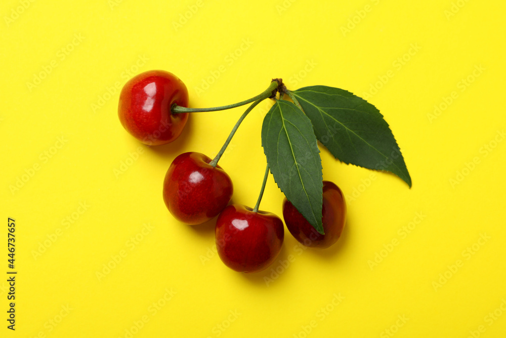 Concept of sweet berry with red cherry Concept of sweet berry with red cherry