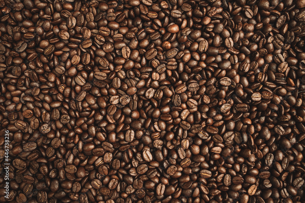 Premium Roasted coffee beans on background Premium Roasted coffee beans on background