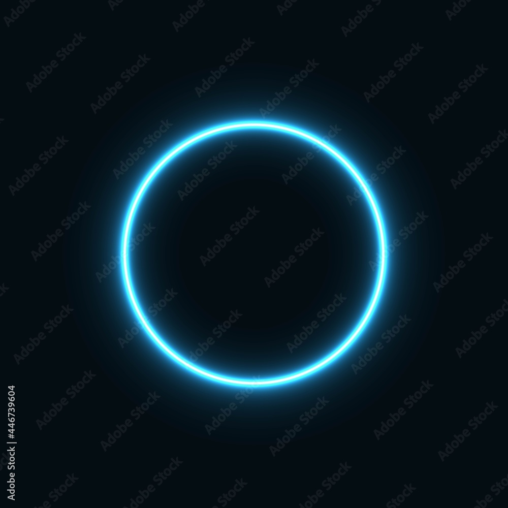 bluy abstract neon circle glowing in the dark. design element for poster, banner, advertisement, print.neon illustration bluy abstract neon circle glowing in the dark. design element for poster, banner, advertisement, print.neon illustration