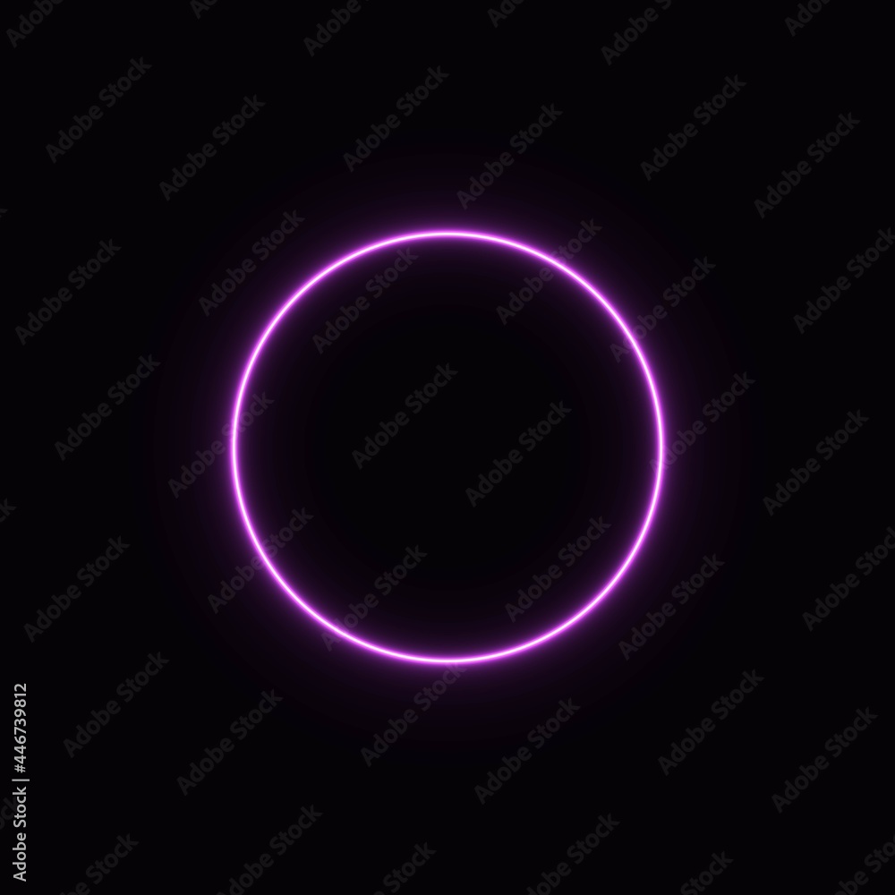 pink abstract neon circle glowing in the dark. design element for poster, banner, advertisement, print.neon illustration pink abstract neon circle glowing in the dark. design element for poster, banner, advertisement, print.neon illustration