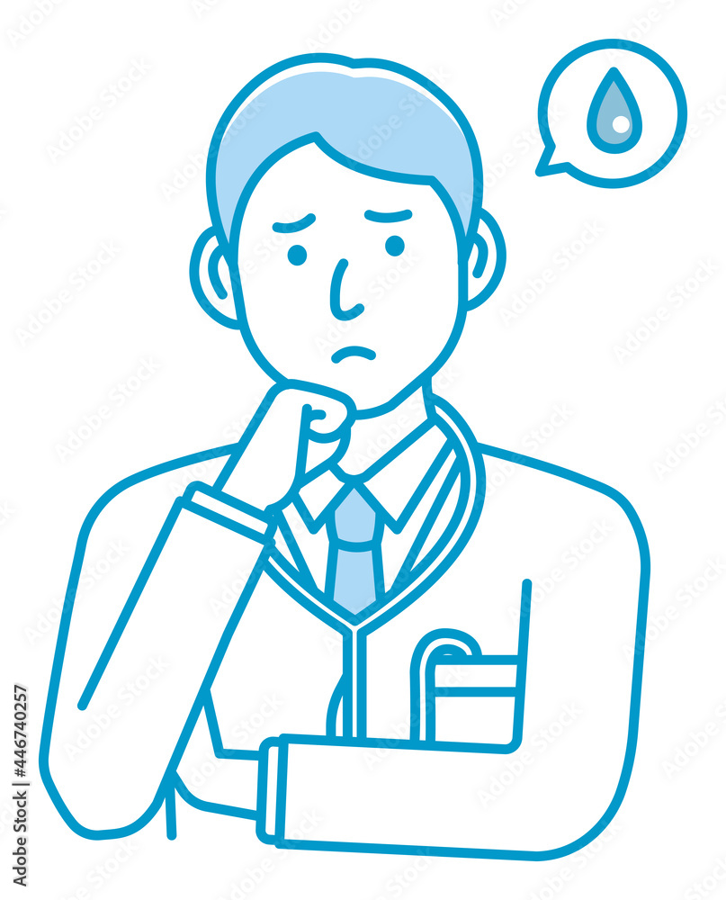 Young male doctor gesture variation illustration | upset, unhappy