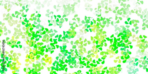 Light green  yellow vector template with abstract forms.