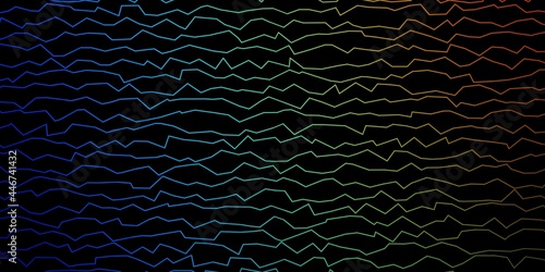 Dark Multicolor vector template with curves.