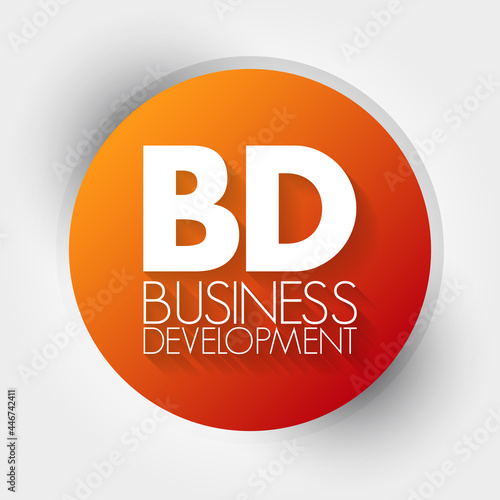 BD - Business Development acronym, business concept background