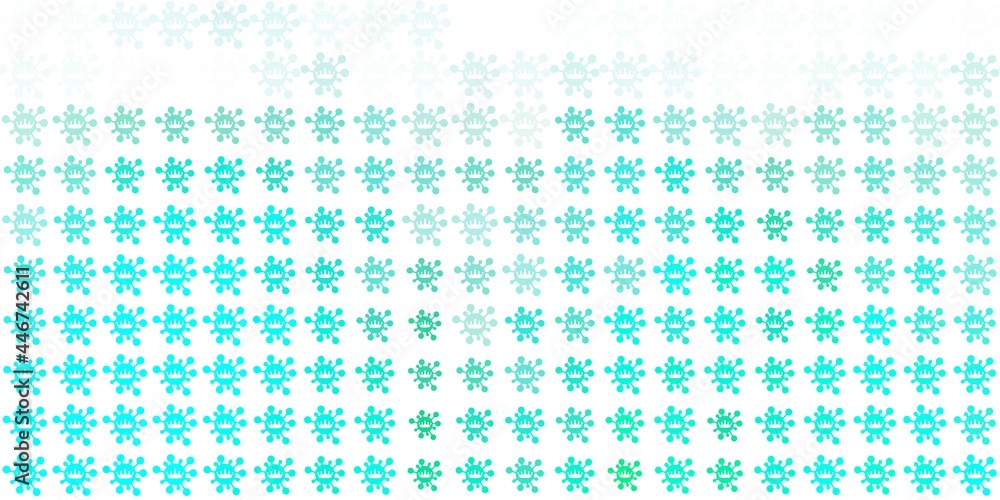 Light Green vector backdrop with virus symbols. Light Green vector backdrop with virus symbols.