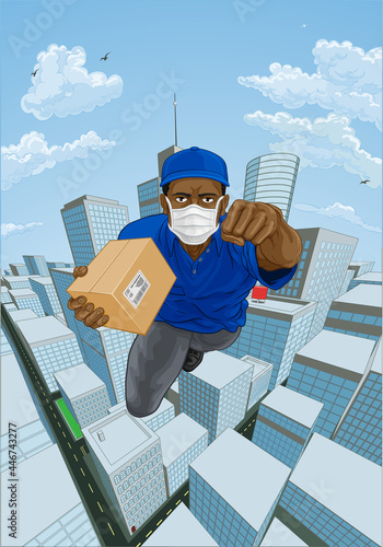 Delivery Courier Superhero ...