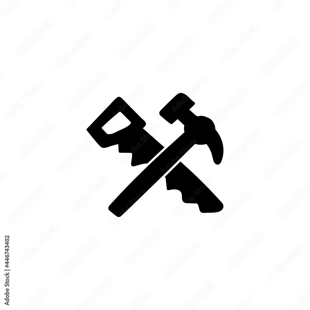Carpentry, wood repair, icon in solid black flat shape glyph icon, isolated on white background Carpentry, wood repair, icon in solid black flat shape glyph icon, isolated on white background