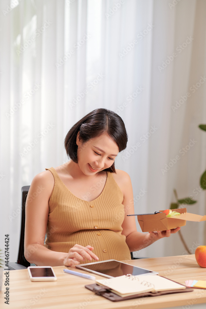 Pregnant woman at home getting ready for childbirth Pregnant woman at home getting ready for childbirth