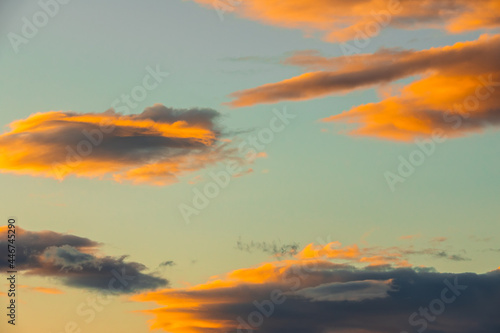 Amazing Clouds in the Sunset Sky