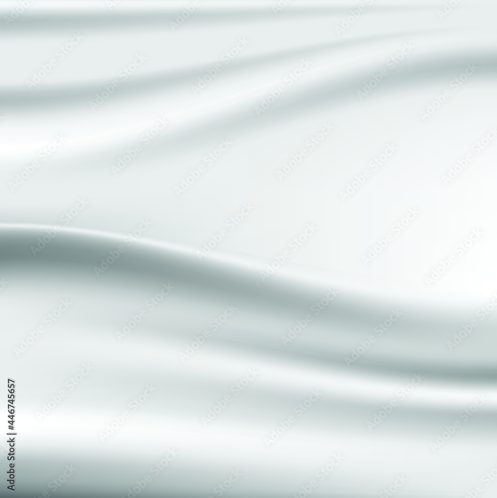 Curved Smooth Silver Fabric Background. Curved Smooth Silver Fabric Background.