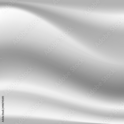 abstract silver background, Curved smooth silver gradient fabric background. 