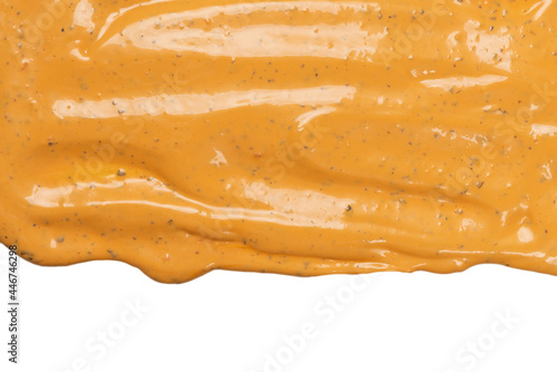 Whipped delicious sauce texture. Hamburger sauce background.