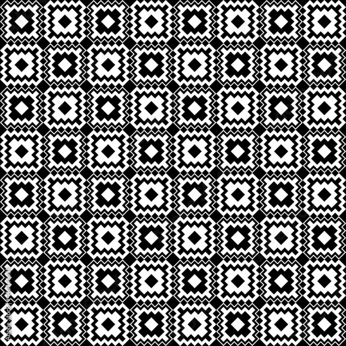 Checker patches wallpaper. Vector seamelss monochrome repeated decor squares.