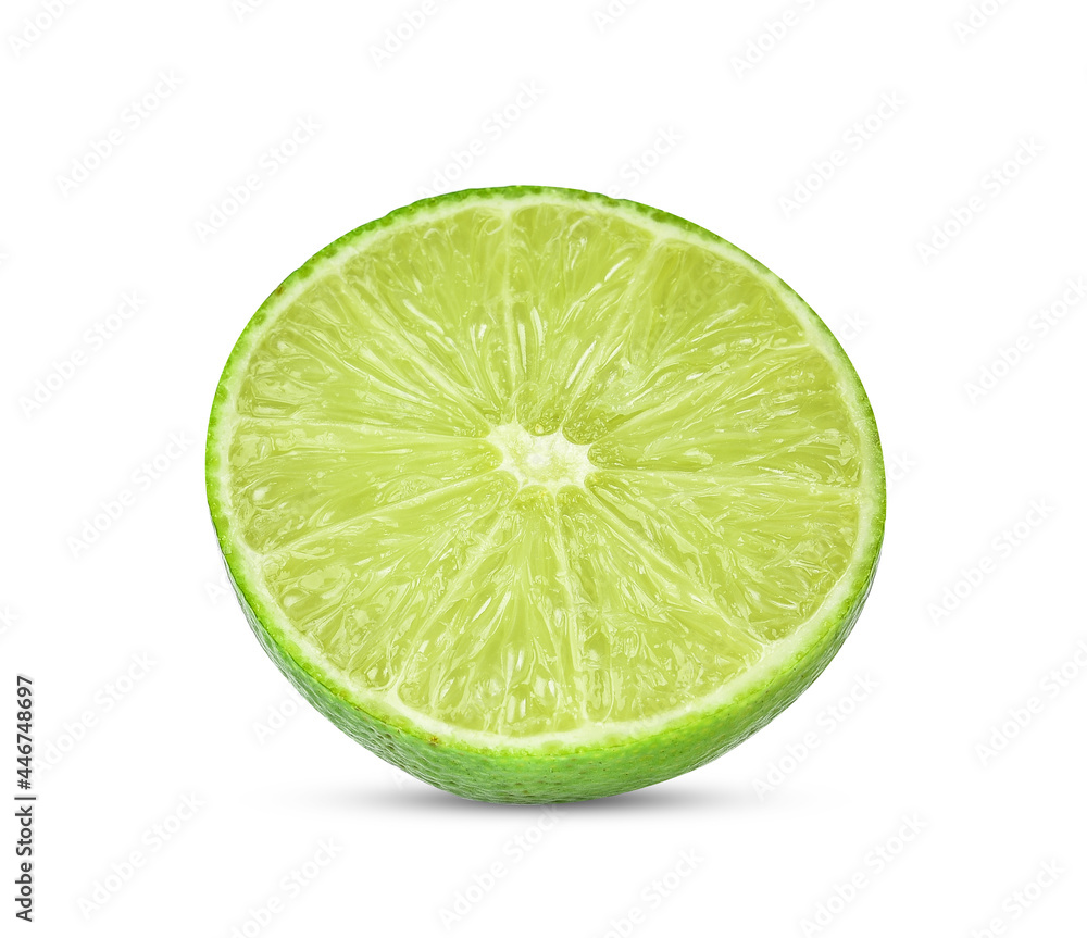 Half lime,lemon isolated on white background Half lime,lemon isolated on white background