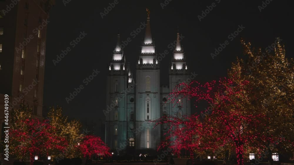 Beautiful lights around the Salt Lake temple during Christmas time in downtown Salt Lake City Beautiful lights around the Salt Lake temple during Christmas time in downtown Salt Lake City