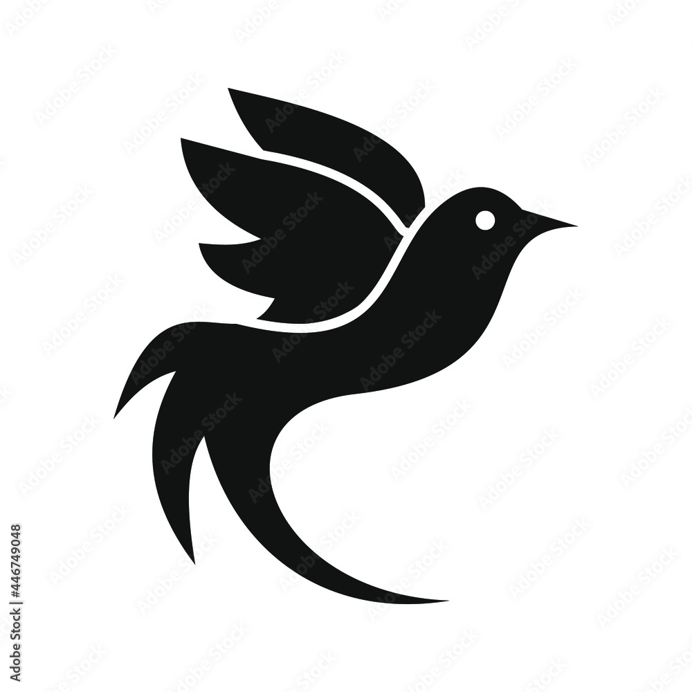 flying little bird portrait