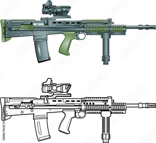 british sa80 automatic assault rifle 