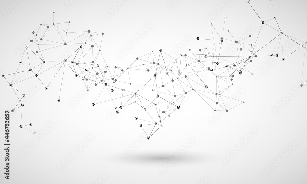 Connections dots with lines. Triangles shapes vector background. Shape science research element design Connections dots with lines. Triangles shapes vector background. Shape science research element design