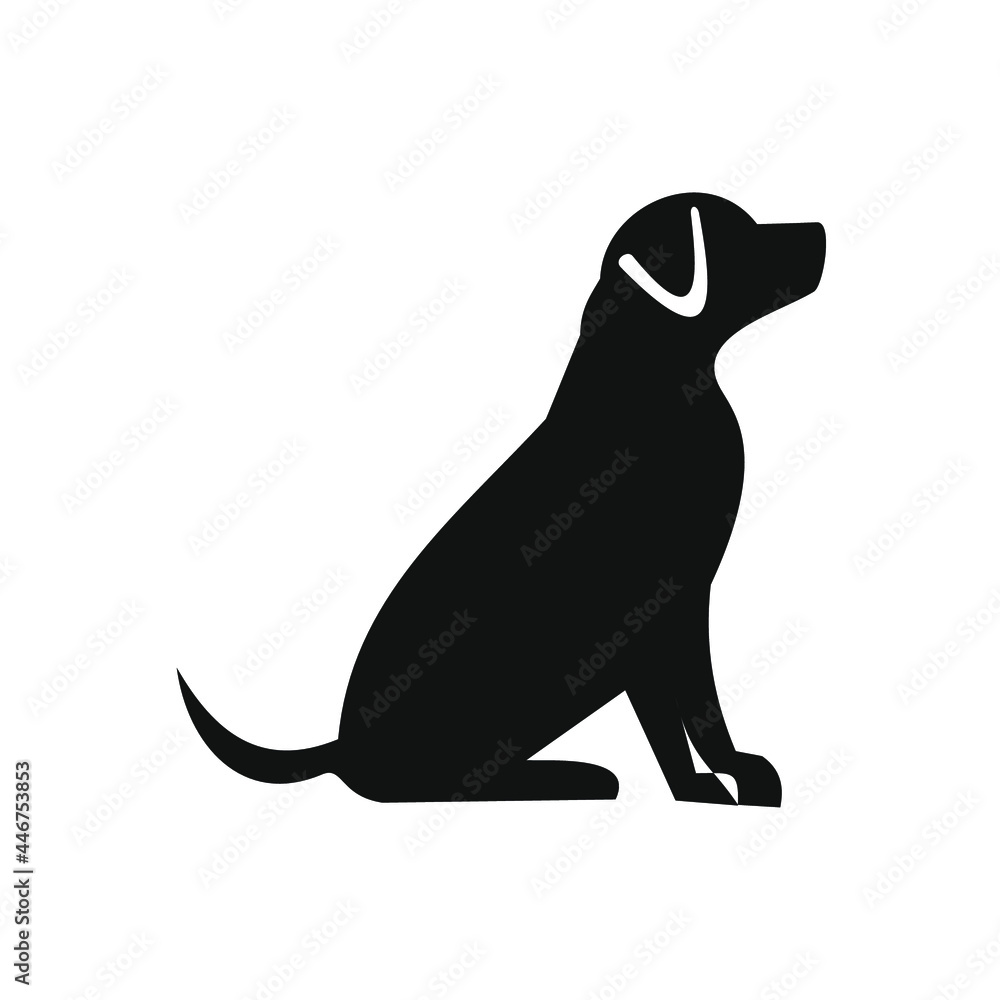 flat logos with pet shop Vector Logo 