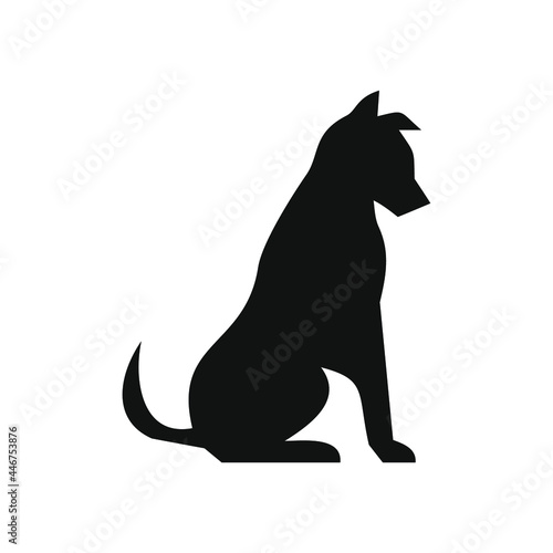 flat logos with pet shop Vector Logo 