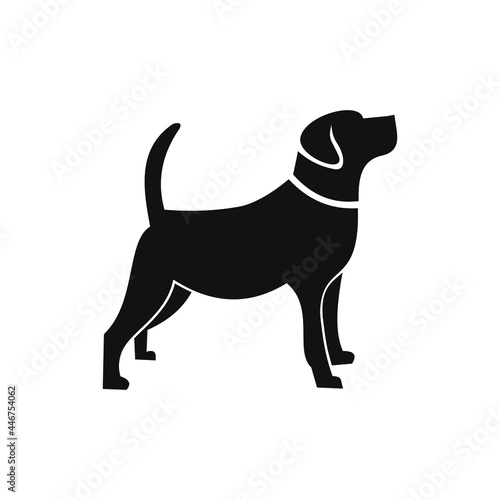 flat logos with pet shop Vector Logo 