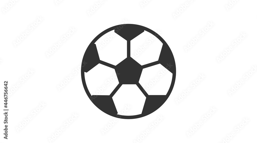 Fototapeta premium Soccer or Football Ball. Vector isolated black and white editable illustration