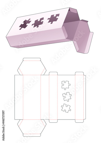 packaging box die cut template