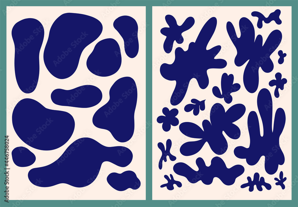 Fototapeta premium Backdrop set paint line illustration. Design brush vector elements.