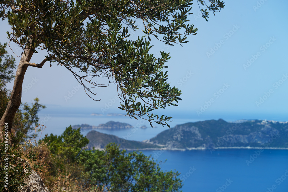 view of the islands around the island of Corfu